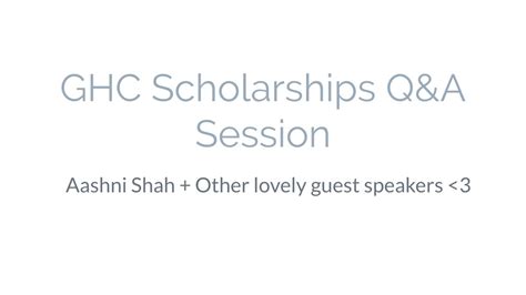 Scholarships Q&A